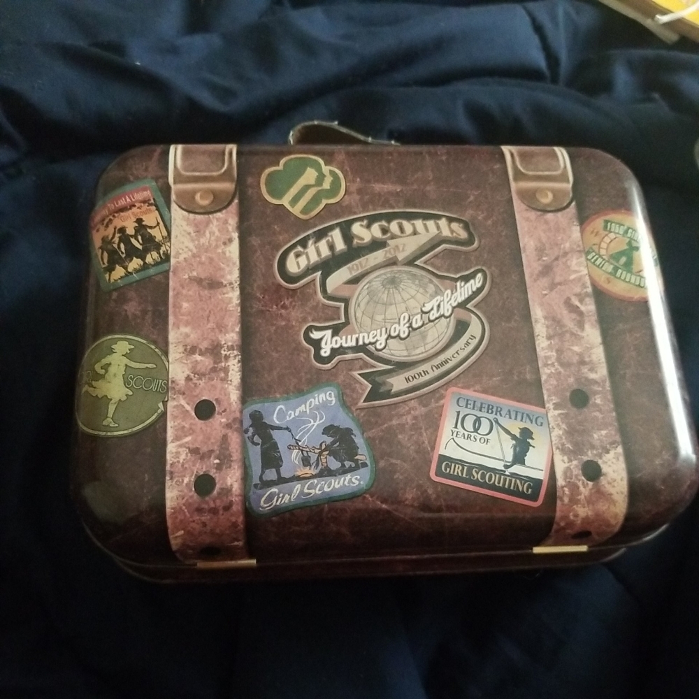 Girl Scouts collector travel suitcase tin 100th Anniversary 1912-2012